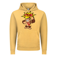 Vintage Mustard donkey kong Vintage Hoodie - linhVisuals