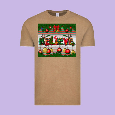 Christmas Believe Vintage Tee Designed By Bundleandbundleshop
