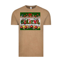 Vintage Coffee Christmas Believe Vintage Tee - BundleAndBundleShop
