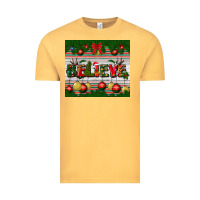 Vintage Mustard Christmas Believe Vintage Tee - BundleAndBundleShop
