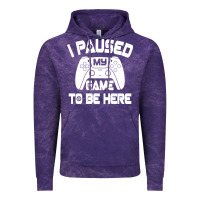 Cloud Purple i paused my game to be here Vintage Hoodie - linhVisuals