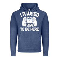 Vintage Denim i paused my game to be here Vintage Hoodie - linhVisuals