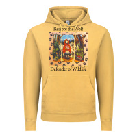 Vintage Mustard restore the wolf defenders of wildlife Vintage Hoodie - linhVisuals
