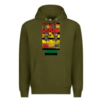 Army Green juneteenth freedom day 12 oz can cooler (slim) 2 Premium Hoodie - Artiststas