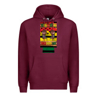 Burgundy juneteenth freedom day 12 oz can cooler (slim) 2 Premium Hoodie - Artiststas