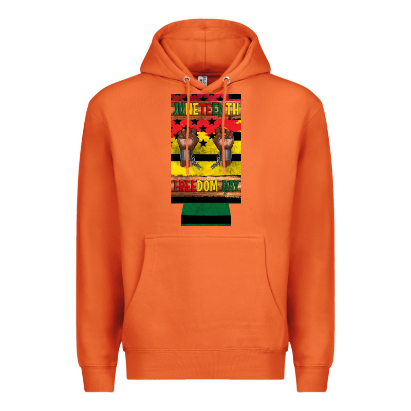 Juneteenth Freedom Day 12 Oz Can Cooler (slim) 2 Premium Hoodie by Artiststas | Teevron