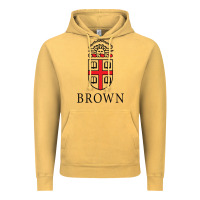 Vintage Mustard brown university Vintage Hoodie - linhVisuals