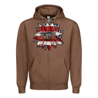 Chestnut american mom Zipper Hoodie - JahusDesignShop