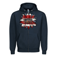 Navy american mom Zipper Hoodie - JahusDesignShop