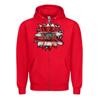 Red american mom Zipper Hoodie - JahusDesignShop