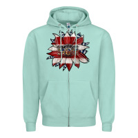 Seafoam american mom Zipper Hoodie - JahusDesignShop