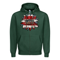 Sports Green american mom Zipper Hoodie - JahusDesignShop