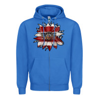 True Royal american mom Zipper Hoodie - JahusDesignShop
