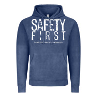 Vintage Denim safety first science teacher Vintage Hoodie - linhVisuals