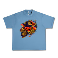 Pebble Blue halloween pumpkin patch  2 Urban Heavy Tee - BundleAndBundleShop