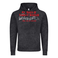Vintage Black my train of thought derailed Vintage Hoodie - linhVisuals