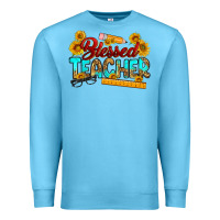 Ocean Blue blessed teacher Premium Sweatshirt - RanaPortraitStore