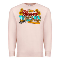 Pale Pink blessed teacher Premium Sweatshirt - RanaPortraitStore