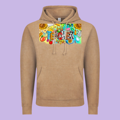 Best Teacher Ever Vintage Hoodie Designed By Cowhidedigitalart
