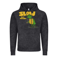 Vintage Black slow but mellow crazy Vintage Hoodie - linhVisuals