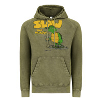 Vintage Olive slow but mellow crazy Vintage Hoodie - linhVisuals