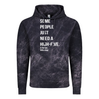 Cloud Black some people need a high five Vintage Hoodie - linhVisuals