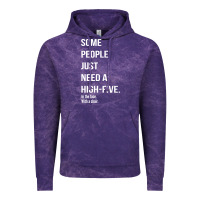 Cloud Purple some people need a high five Vintage Hoodie - linhVisuals