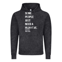 Vintage Black some people need a high five Vintage Hoodie - linhVisuals