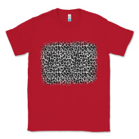 Red grey leopard background Classic Tee - OliviaCreatesArt