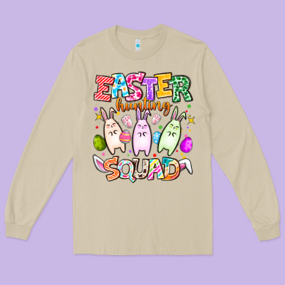 Easter Hunting Squad Long Sleeve Tee Designed By Cowhidedigitalart