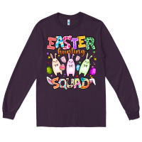 Plum Easter Hunting Squad Long Sleeve Tee - CowhideDigitalArt