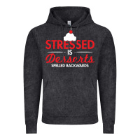 Vintage Black stressed is desserts spelled backwards Vintage Hoodie - linhVisuals