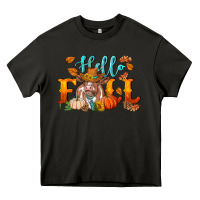 Asphalt hello fall heifer cow Heavy Core Tee - RanaPortraitStore