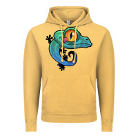 Cute Colorful Cartoon Gecko Vintage Hoodie | Teevron