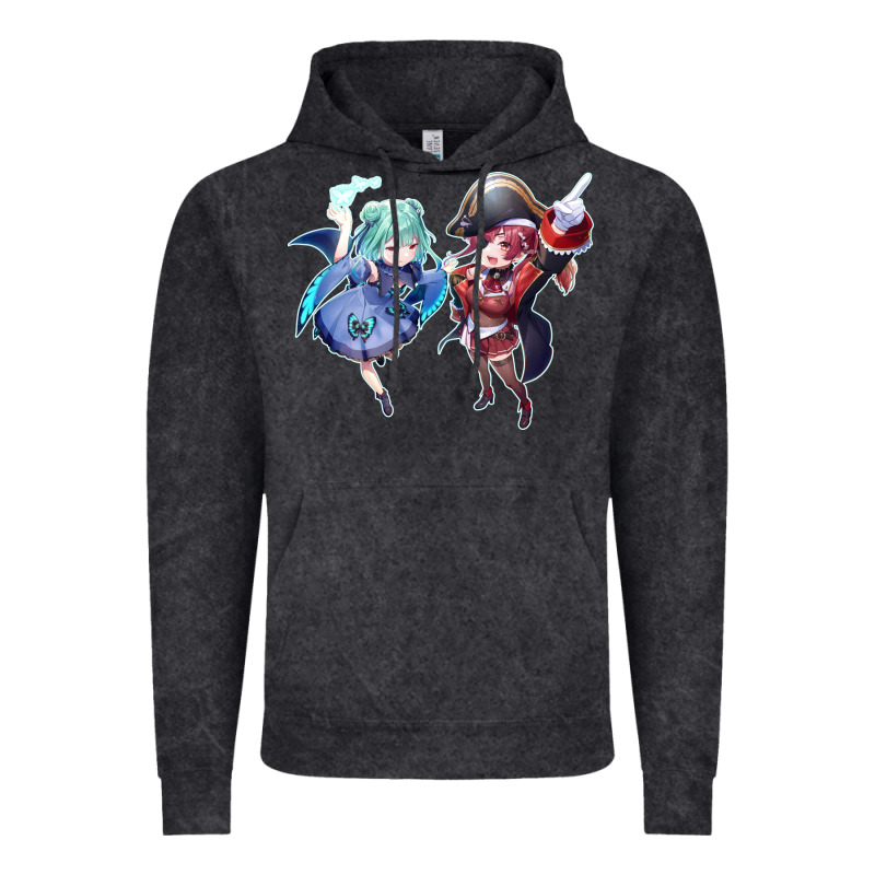 Houshou Marine And Uruha Rushia Vintage Hoodie by linhVisuals | Teevron