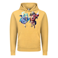 Vintage Mustard Houshou Marine and Uruha Rushia Vintage Hoodie - linhVisuals