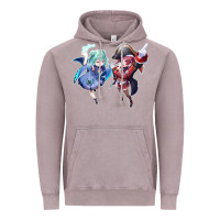 Vintage Zinc Houshou Marine and Uruha Rushia Vintage Hoodie - linhVisuals