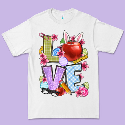 Easter Love Teacher Premium Tee Designed By Oliviacreatesart