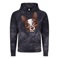 Cloud Black zippy the boston terrier Vintage Hoodie - linhVisuals