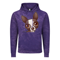 Cloud Purple zippy the boston terrier Vintage Hoodie - linhVisuals