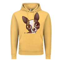 Vintage Mustard zippy the boston terrier Vintage Hoodie - linhVisuals