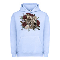 Pigment Grape Ice Floral boho wolf skull Urban Hoodie - RanaPortraitStore