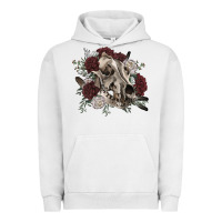 Pigment Lunar Rock Floral boho wolf skull Urban Hoodie - RanaPortraitStore
