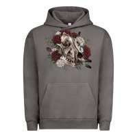 Pigment Tornado Floral boho wolf skull Urban Hoodie - RanaPortraitStore