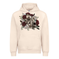 Sandshell Floral boho wolf skull Urban Hoodie - RanaPortraitStore