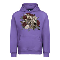 Tulip Floral boho wolf skull Urban Hoodie - RanaPortraitStore