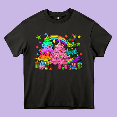 Pride Christmas Trees Heavy Core Tee Designed By Howdyjamesfarm