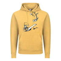Vintage Mustard hobbes Vintage Hoodie - linhVisuals
