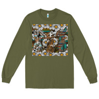 Army Green Easter Long Sleeve Tee - CowhideDigitalArt