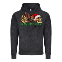 Vintage Black Peace Love Rock Christmas Vintage Hoodie - CowhideDigitalArt